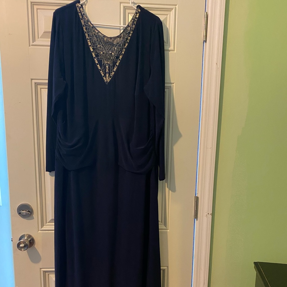 Blue and Gold Formal Dress